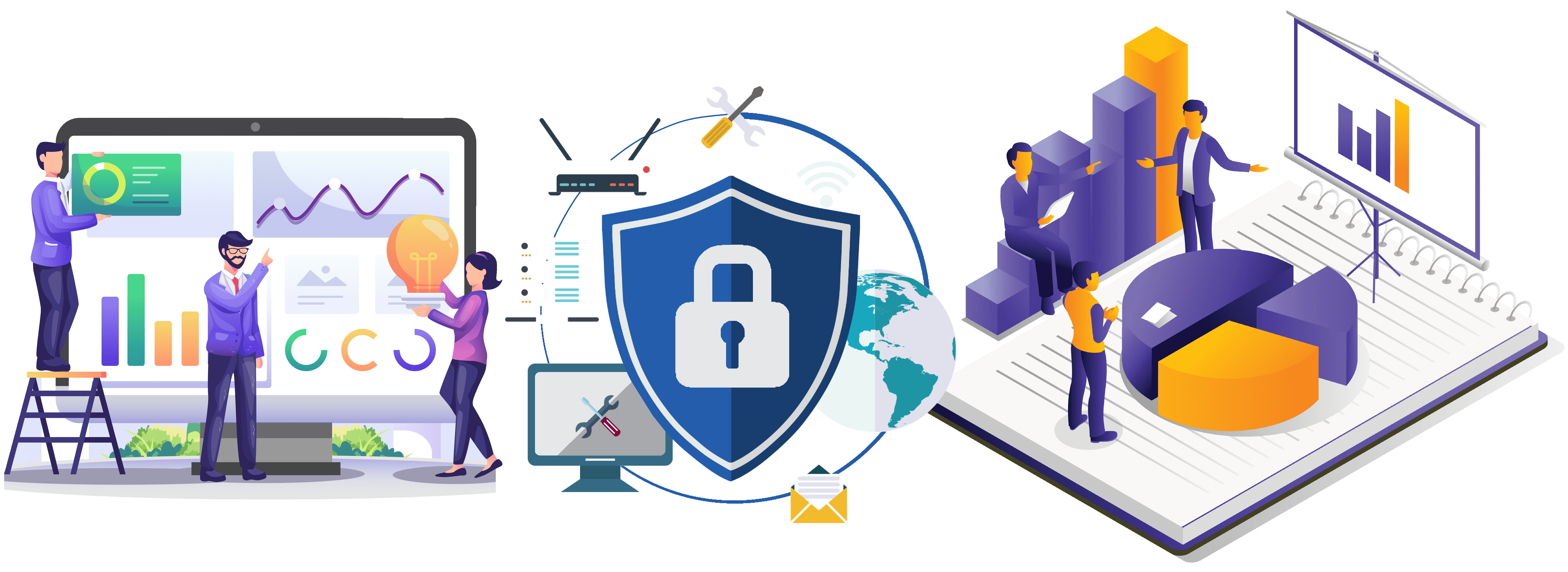 關於計畫項目下之強化商務防詐體系與協作配圖，包含產業防詐檢測工具與應用、民眾智慧防詐工具與應用、電商防詐聯防通報體系數位化以及沉浸式識詐體驗工具與應用